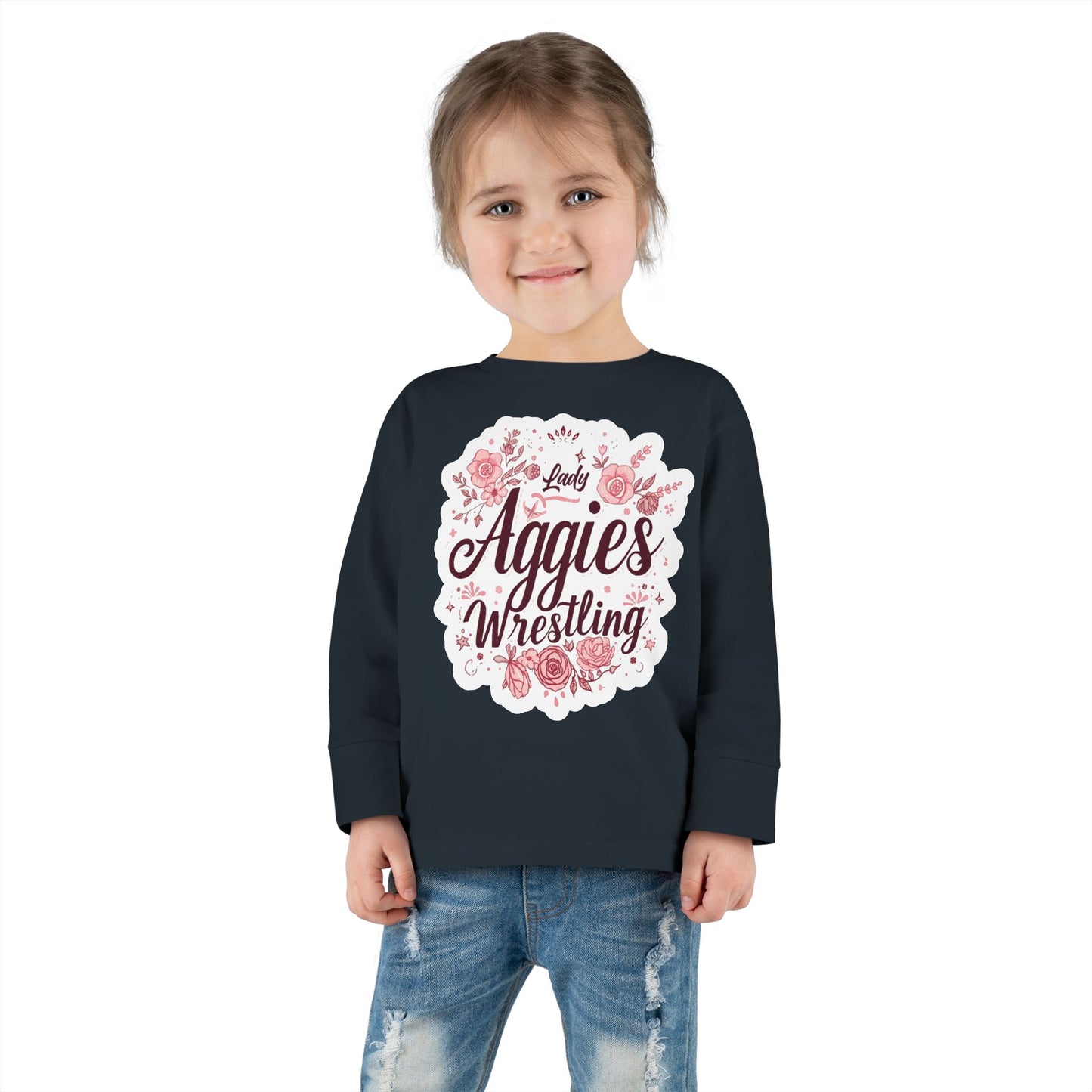 Toddler Long Sleeve Tee \ Hamilton Aggies Wrestling \ HAWG1