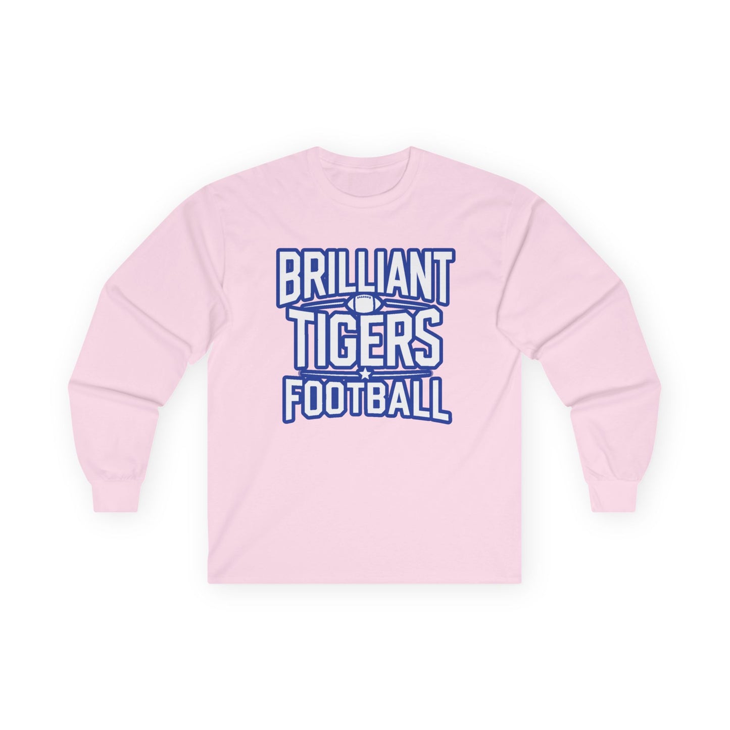 Adult Long Sleeve Tee \ Brilliant Tigers Football \ BTF1