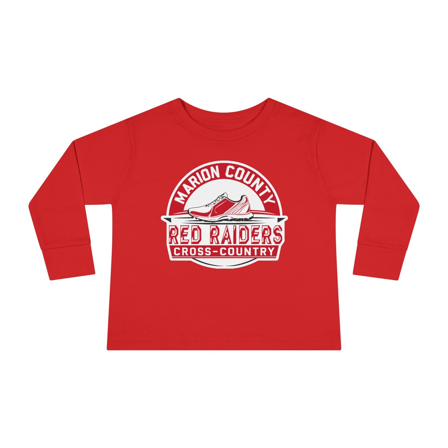 Toddler Long Sleeve Tee \ Marion County Red Raiders Cross-Country \ MCCC1