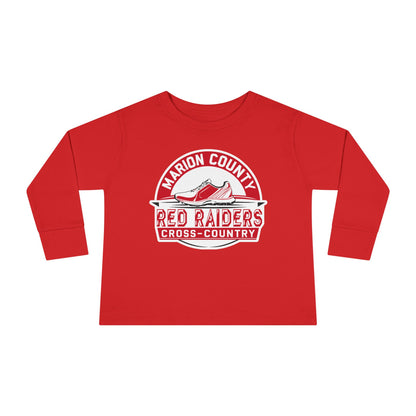 Toddler Long Sleeve Tee \ Marion County Red Raiders Cross-Country \ MCCC1