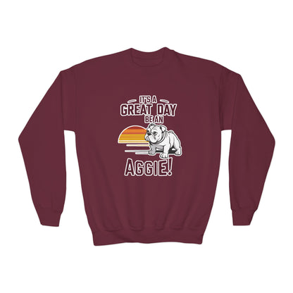 Youth Crewneck Sweatshirt \ It's a Great Day to be an Aggie! \ GDA3