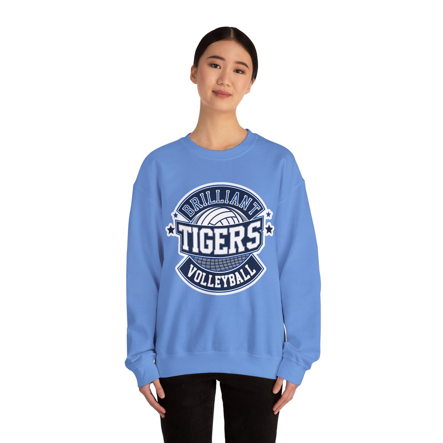 Adult Crewneck Sweatshirt \ Brilliant Tigers Volleyball \ BTV1