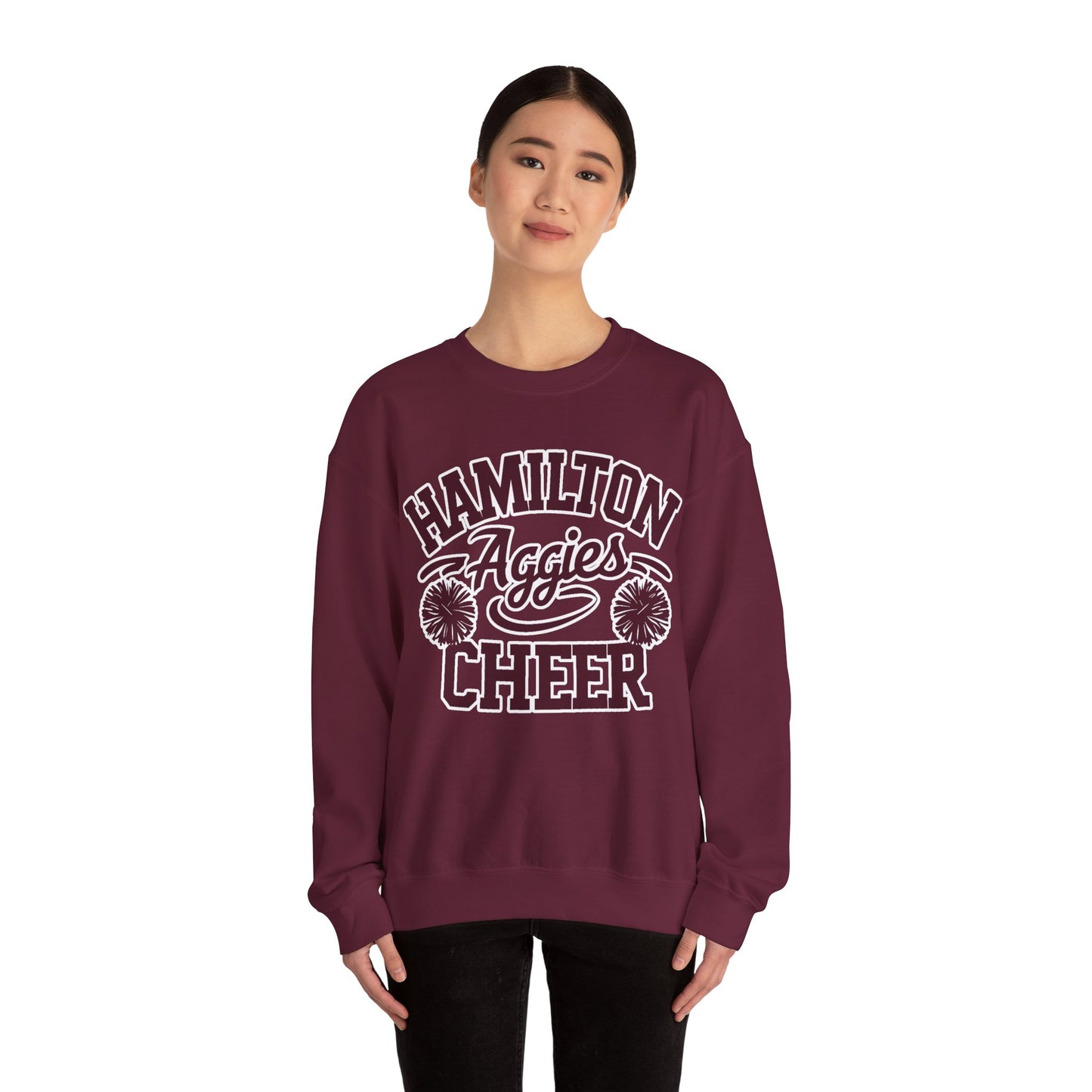 Adult Crewneck Sweatshirt \ Hamilton Aggies Cheer \ HAC2