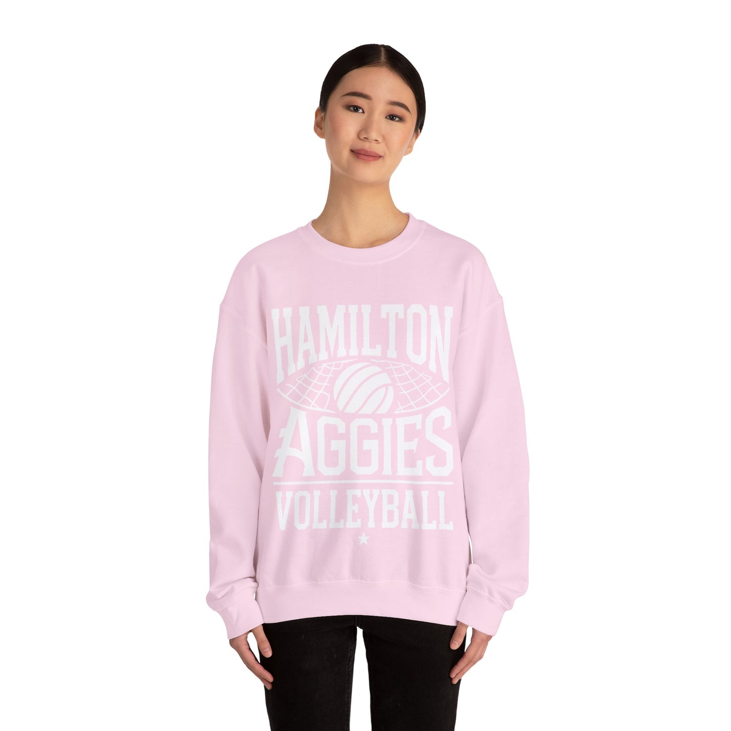 Adult Crewneck Sweatshirt \ Hamilton Aggies Volleyball \ HAV2
