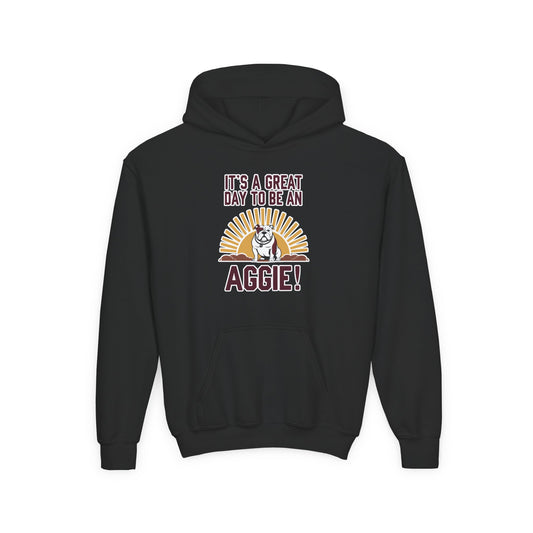 Youth Hoodie Sweatshirt \ It's a Great Day to be an Aggie! \ GDA4