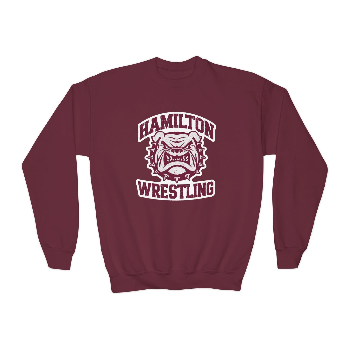 Youth Crewneck Sweatshirt \ Hamilton Aggies Wrestling \ HAW2