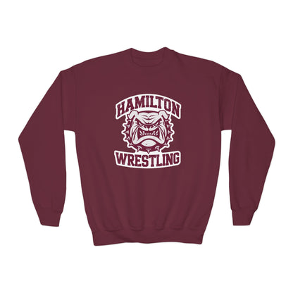 Youth Crewneck Sweatshirt \ Hamilton Aggies Wrestling \ HAW2