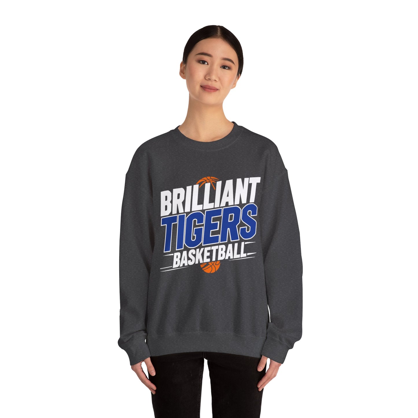 Adult Crewneck Sweatshirt \ Brilliant Tigers Basketball \ BTBK1