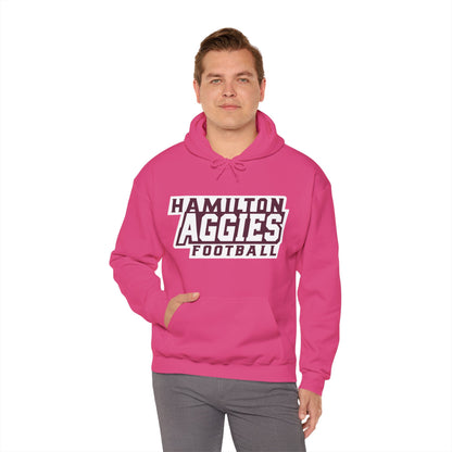 Adult Hoodie Sweatshirt \ Hamilton Aggies Football \ HAF1