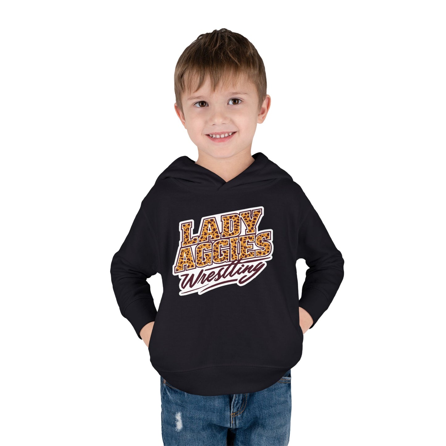 Toddler Hoodie Sweatshirt \ Hamilton Aggies Wrestling \ HAWG3