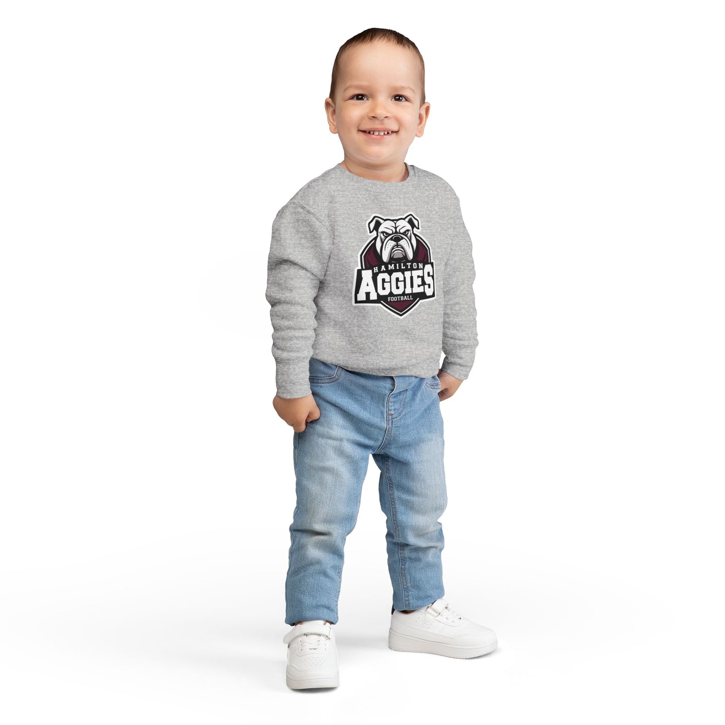 Toddler Crewneck Sweatshirt \ Hamilton Aggies Football \ HAF2