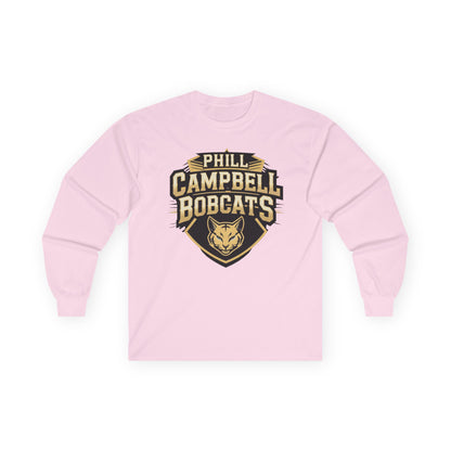 Adult Long Sleeve Tee \ Phill Campbell Bobcats \ PCB1