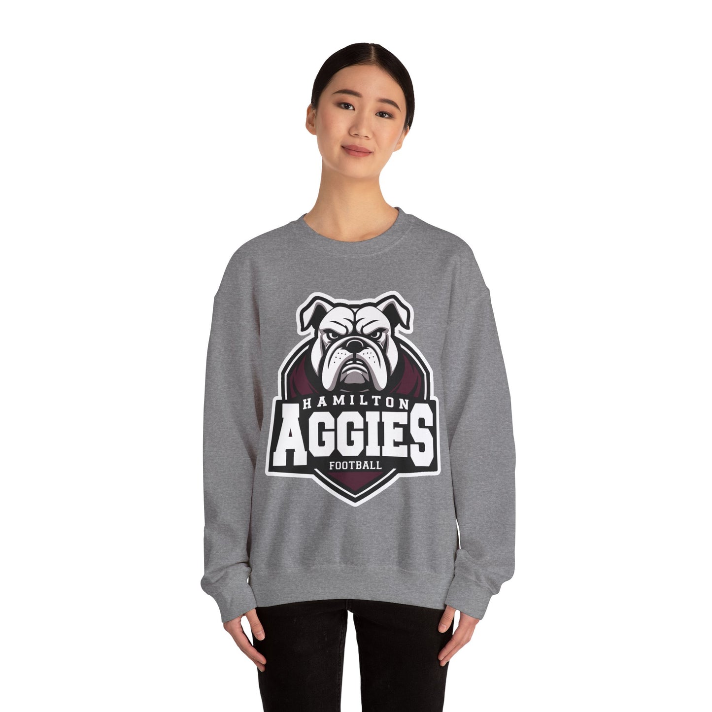 Adult Crewneck Sweatshirt \ Hamilton Aggies Football \ HAF2