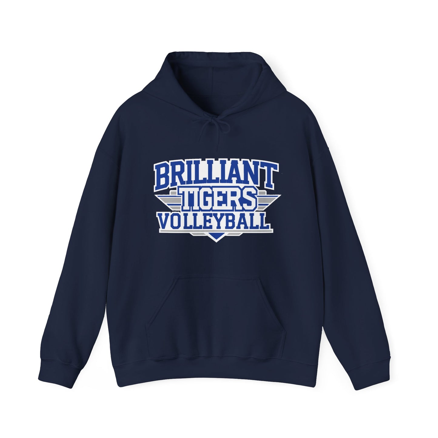 Adult Hoodie Sweatshirt \ Brilliant Tigers Volleyball \ BTV2