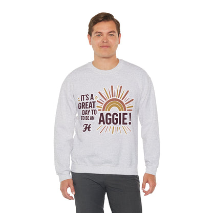 Adult Crewneck Sweatshirt \ It's a Great Day to be an Aggie! \ GDA1