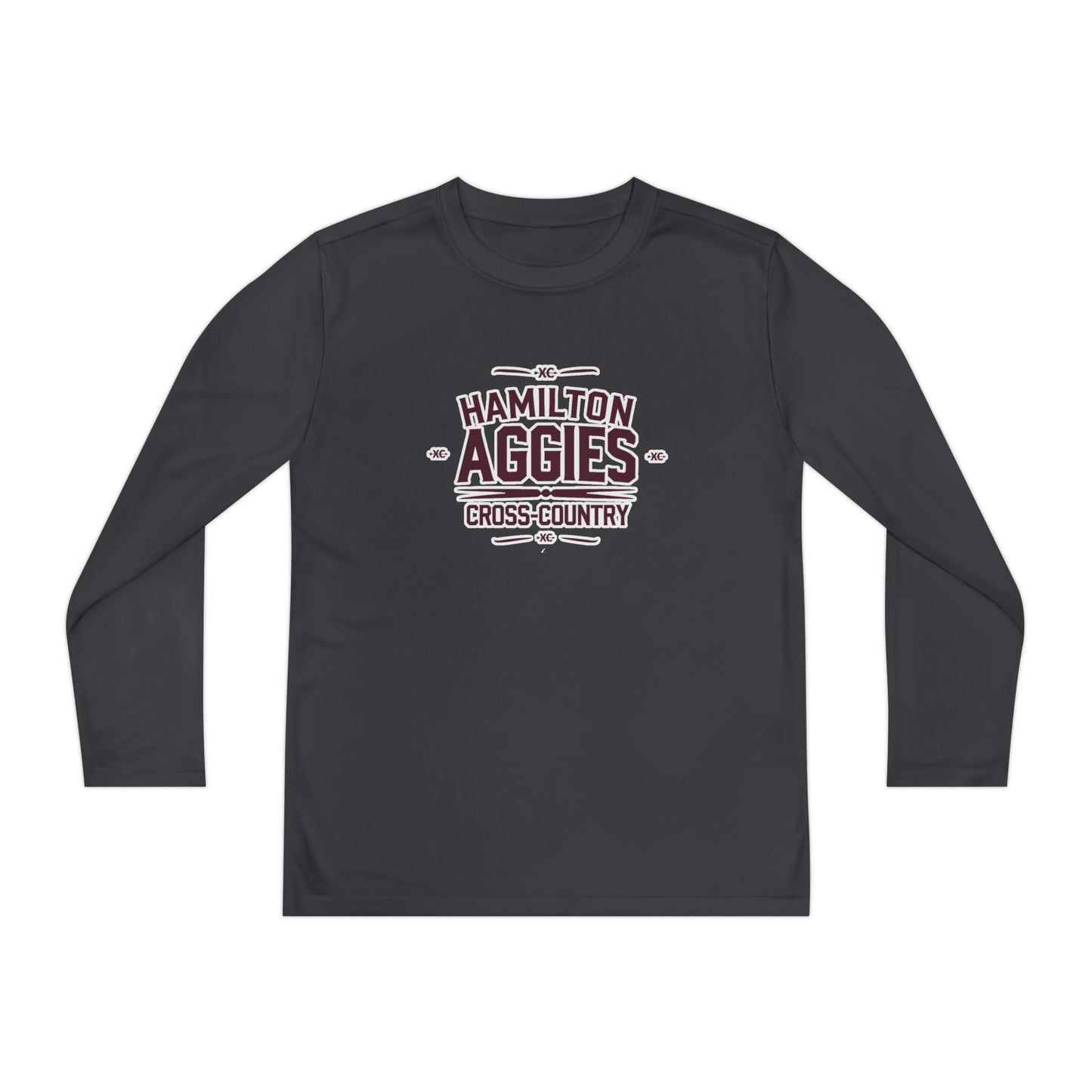 Youth Long Sleeve Tee \ Hamilton Aggies Cross-Country \ HCC1