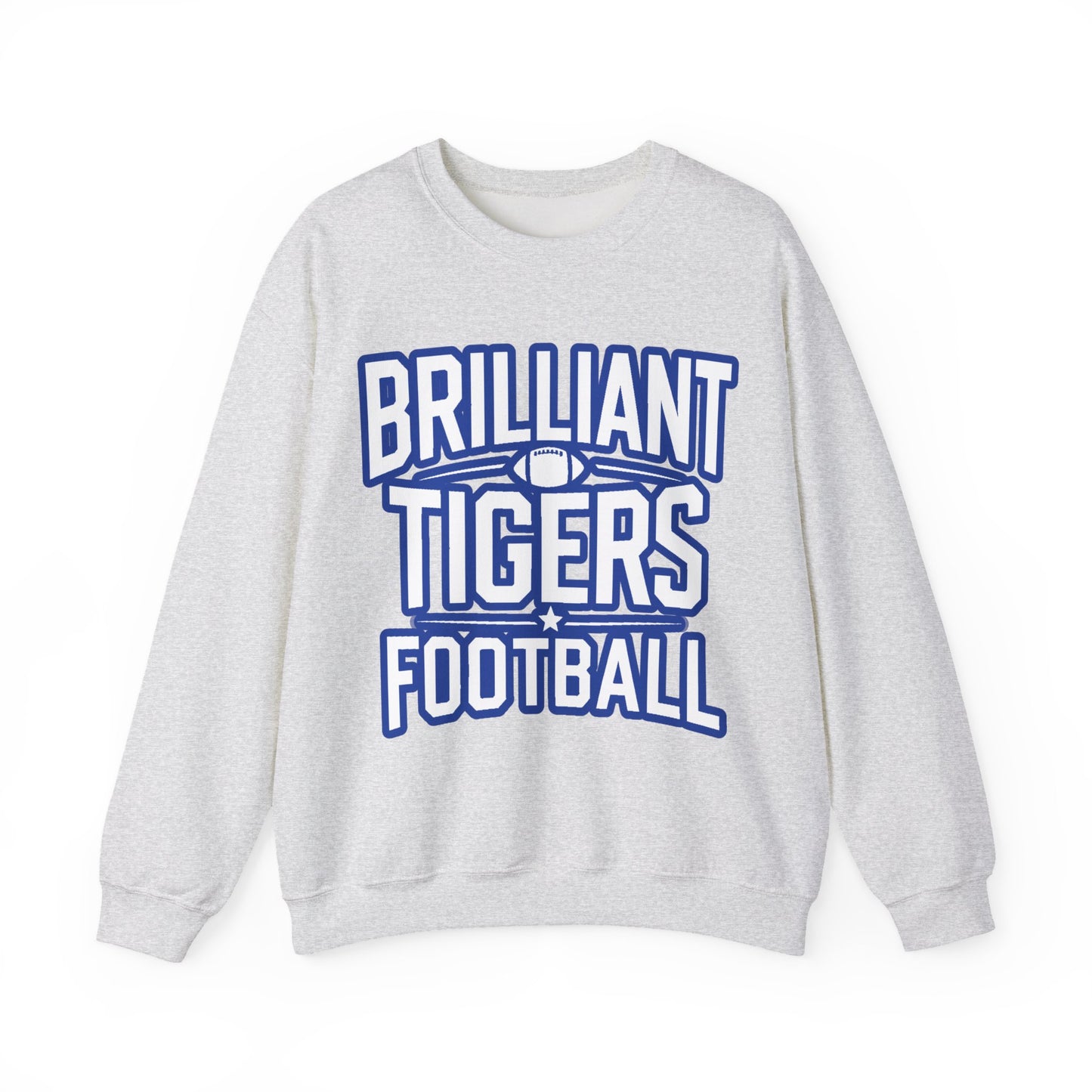 Adult Crewneck Sweatshirt \ Brilliant Tigers Football \ BTF1