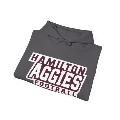 Adult Hoodie Sweatshirt \ Hamilton Aggies Football \ HAF1