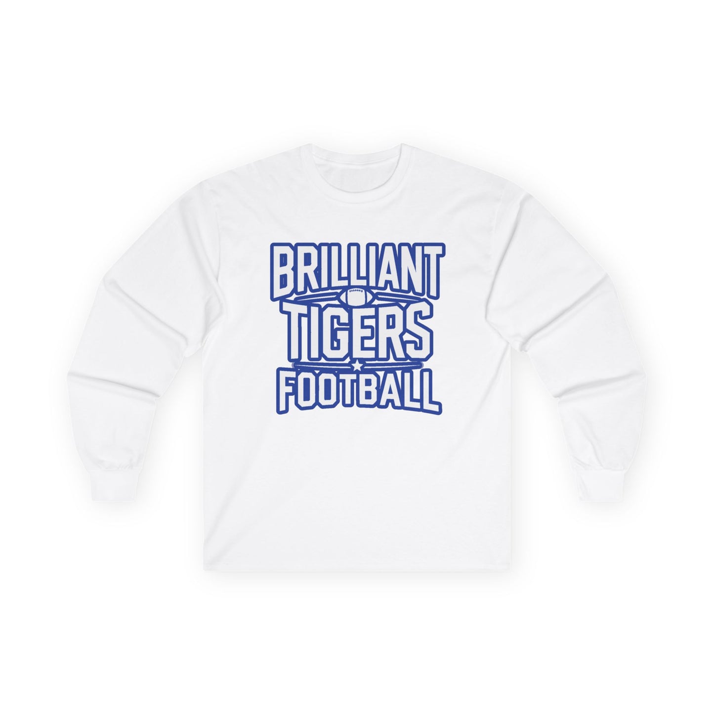 Adult Long Sleeve Tee \ Brilliant Tigers Football \ BTF1