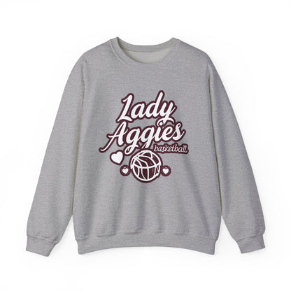 Adult Crewneck Sweatshirt \ Hamilton Aggies Basketball \ HABKG2