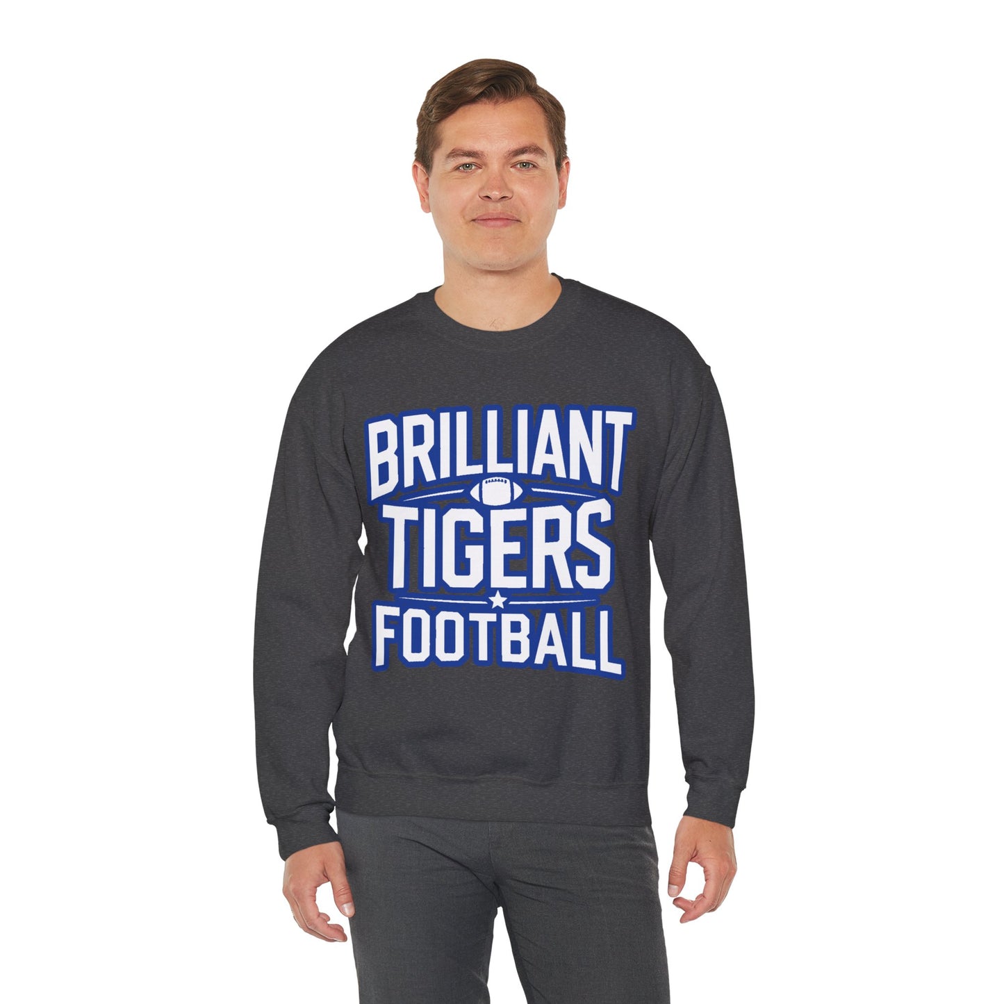 Adult Crewneck Sweatshirt \ Brilliant Tigers Football \ BTF1
