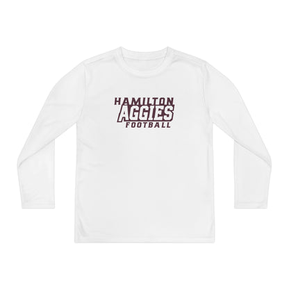 Youth Long Sleeve Tee \ Hamilton Aggies Football \ HAF1