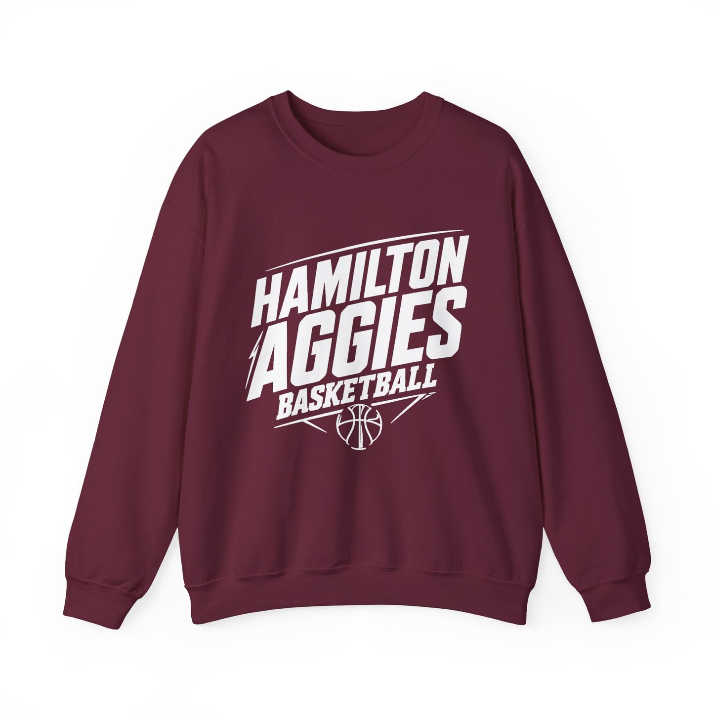 Adult Crewneck Sweatshirt \ Hamilton Aggies Basketball \ HABK2