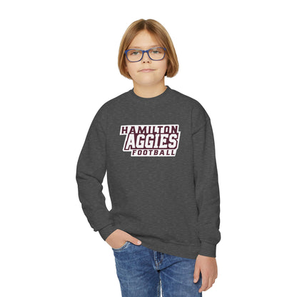 Youth Crewneck Sweatshirt \ Hamilton Aggies Football \ HAF1