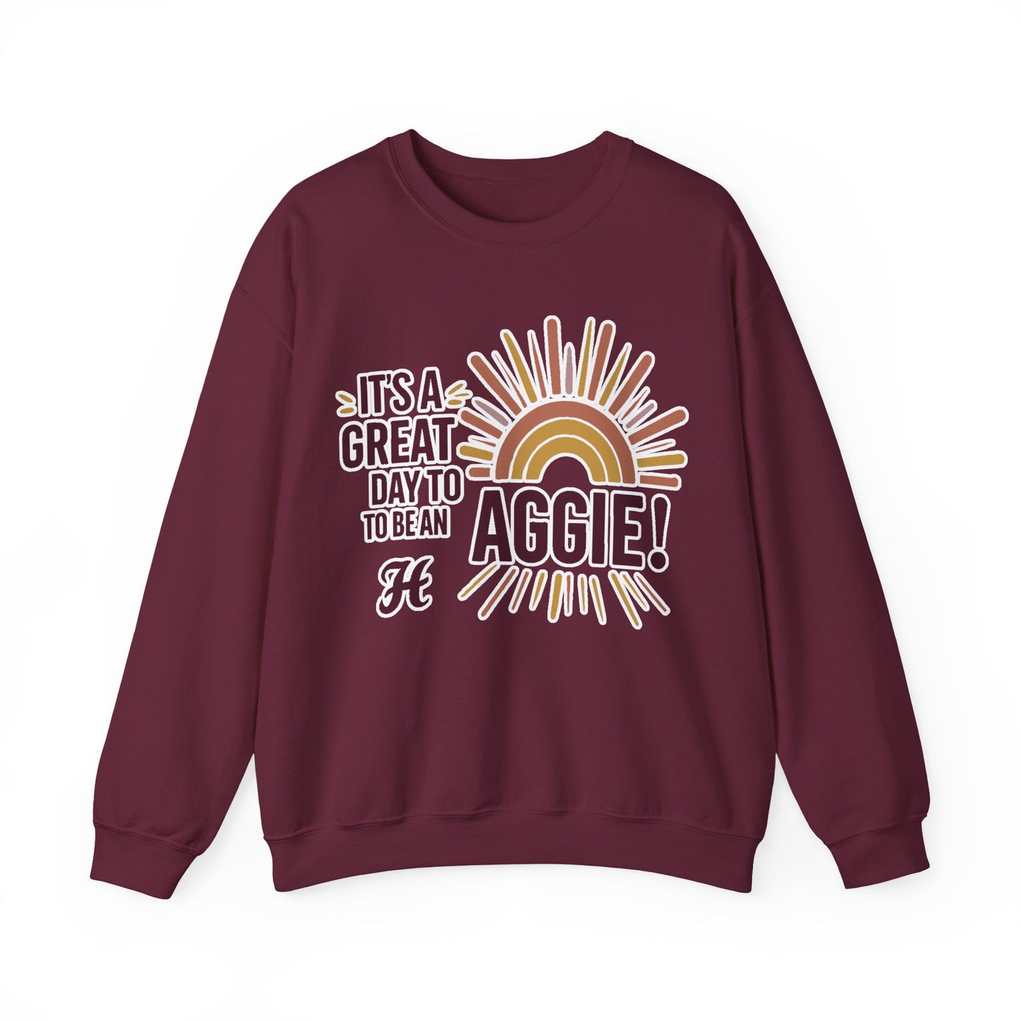 Adult Crewneck Sweatshirt \ It's a Great Day to be an Aggie! \ GDA1