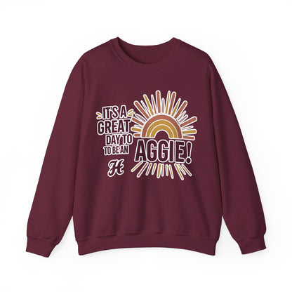 Adult Crewneck Sweatshirt \ It's a Great Day to be an Aggie! \ GDA1