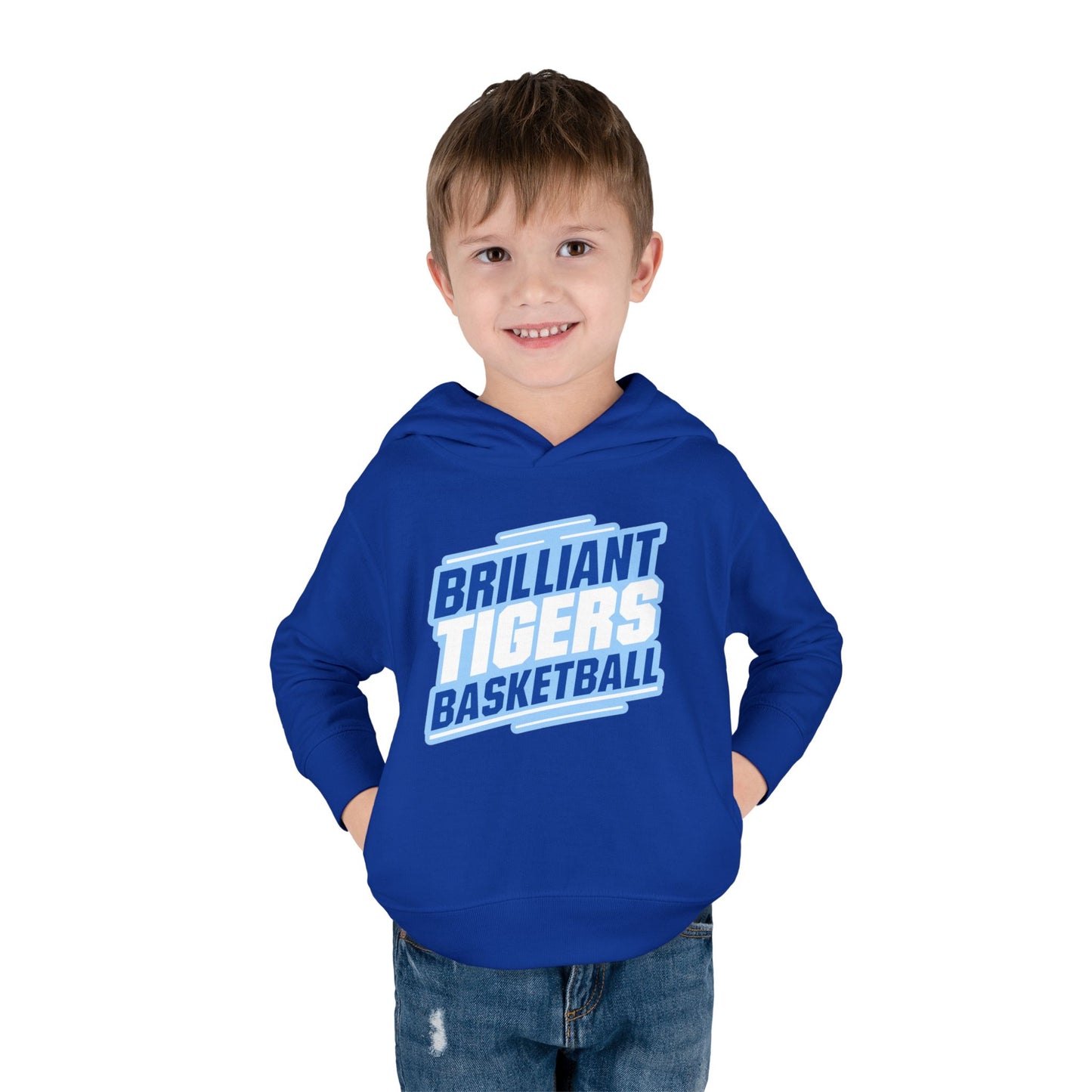 Toddler Hoodie Sweatshirt \ Brilliant Tigers Basketball \ BTBK2