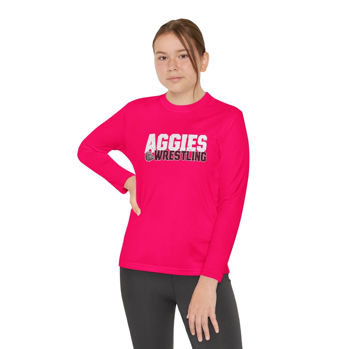 Youth Long Sleeve Tee \ Hamilton Aggies Wrestling \ HAW3