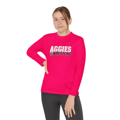 Youth Long Sleeve Tee \ Hamilton Aggies Wrestling \ HAW3