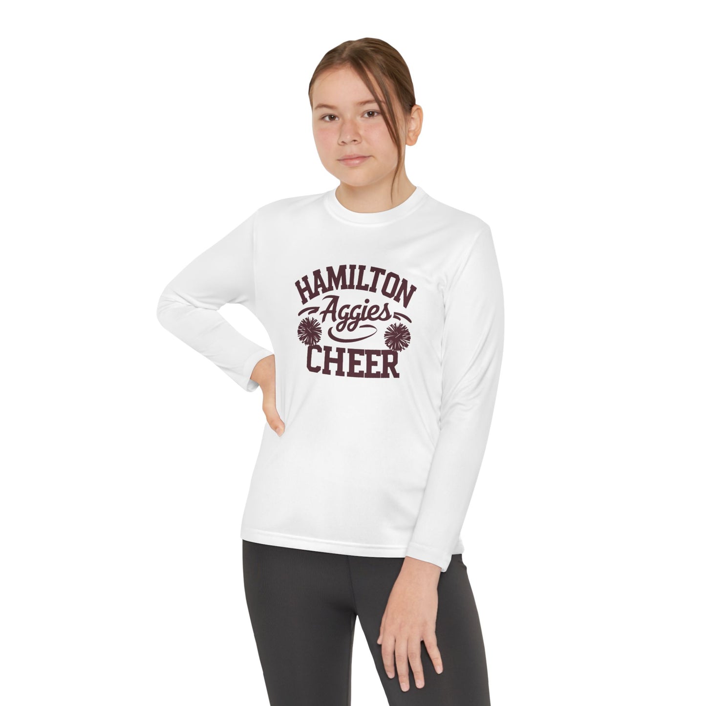 Youth Long Sleeve Tee \ Hamilton Aggies Cheer \ Style HAC2