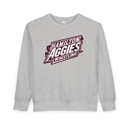 Toddler Crewneck Sweatshirt \ Hamilton Aggies Wrestling \ HAW1