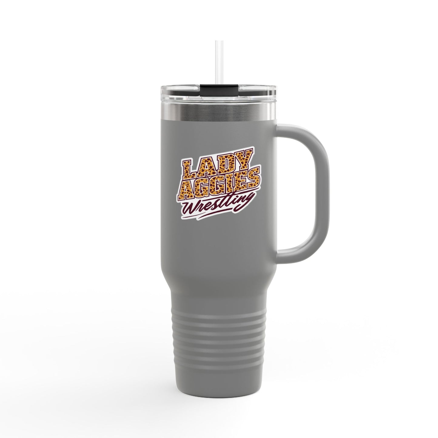 40oz Insulated Tumbler \ Hamilton Aggies Wrestling \ HAWG3