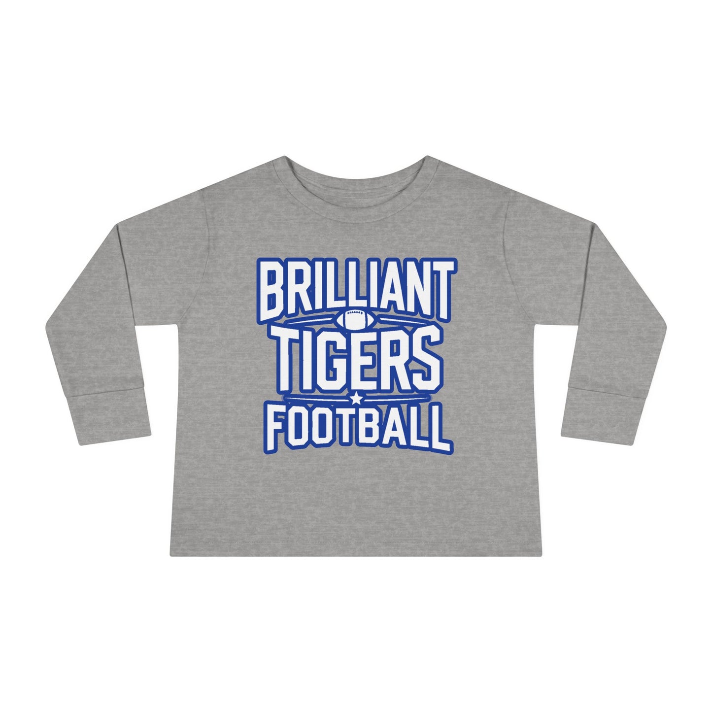 Toddler Long Sleeve Tee \ Brilliant Tigers Football \ BTF1