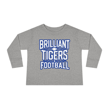 Toddler Long Sleeve Tee \ Brilliant Tigers Football \ BTF1