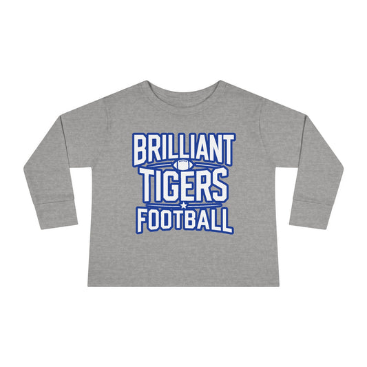 Toddler Long Sleeve Tee \ Brilliant Tigers Football \ BTF1