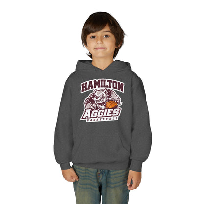 Youth Hoodie Sweatshirt \ Hamilton Aggies Basketball \ HABB1