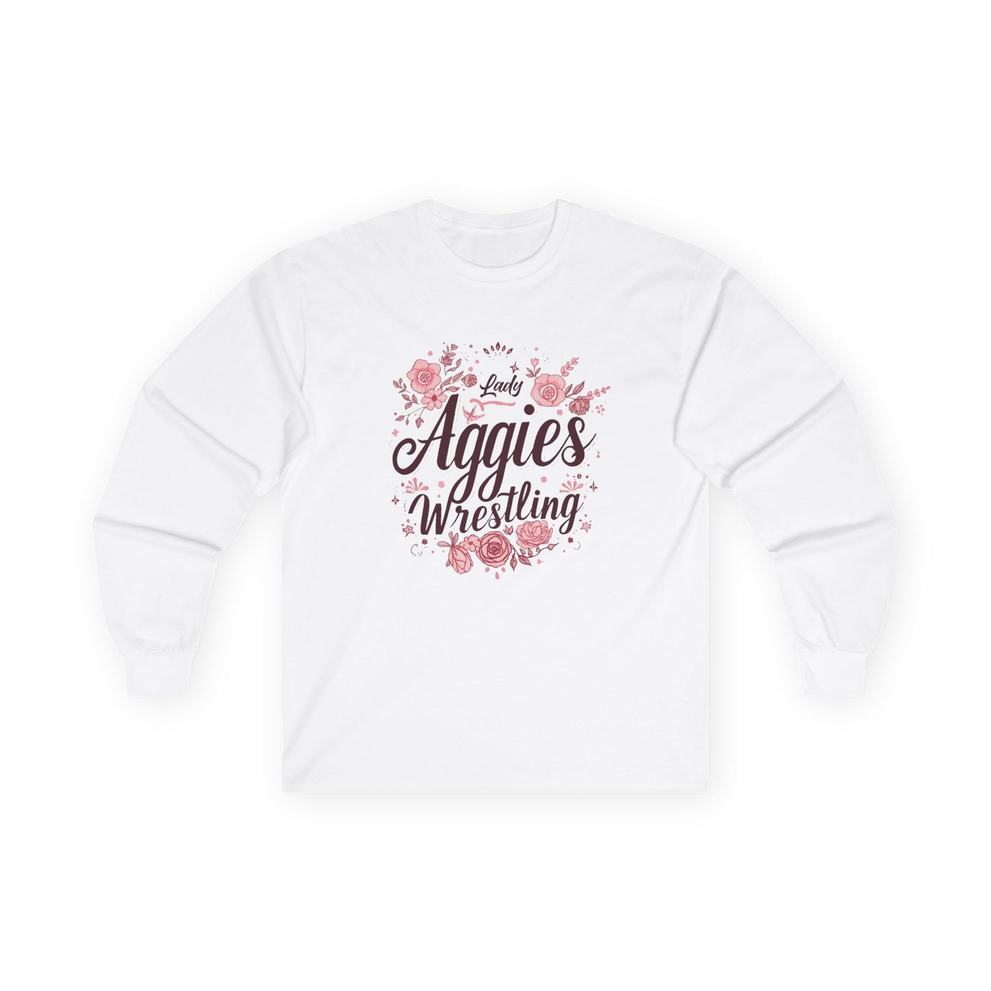 Adult Long Sleeve Tee \ Hamilton Aggies Wrestling \ HAWG1