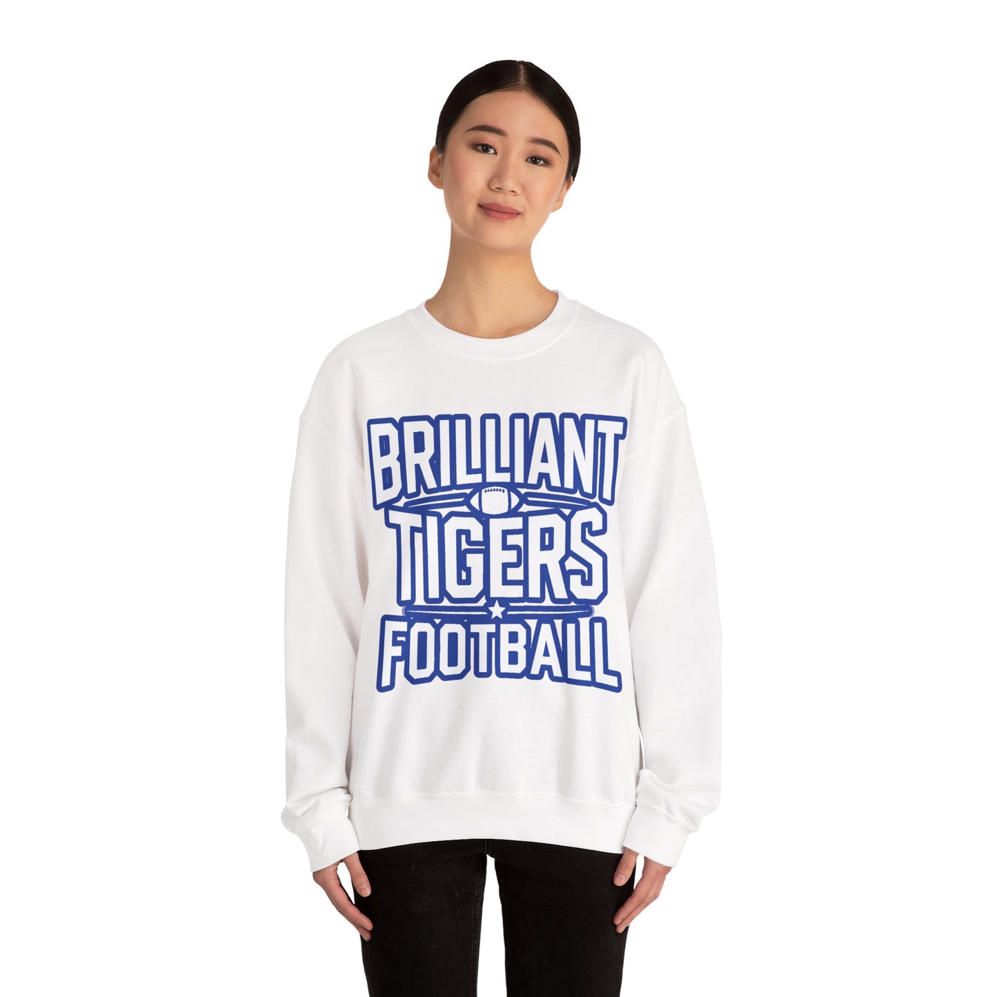 Adult Crewneck Sweatshirt \ Brilliant Tigers Football \ BTF1