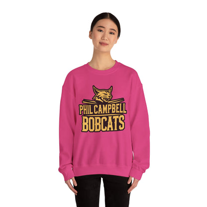 Adult Crewneck Sweatshirt \ Phil Campbell Bobcats \ PCB2