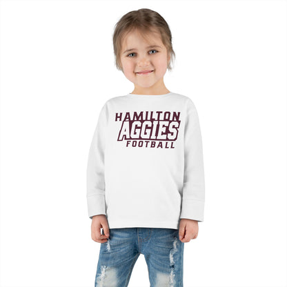 Toddler Long Sleeve Tee \ Hamilton Aggies Football \ HAF1