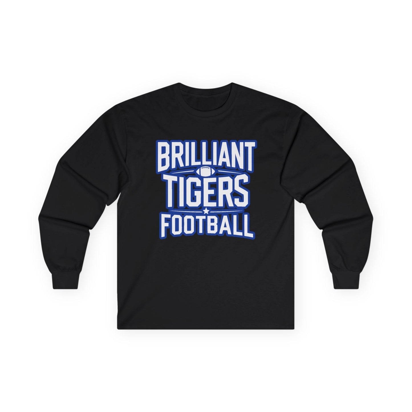 Adult Long Sleeve Tee \ Brilliant Tigers Football \ BTF1