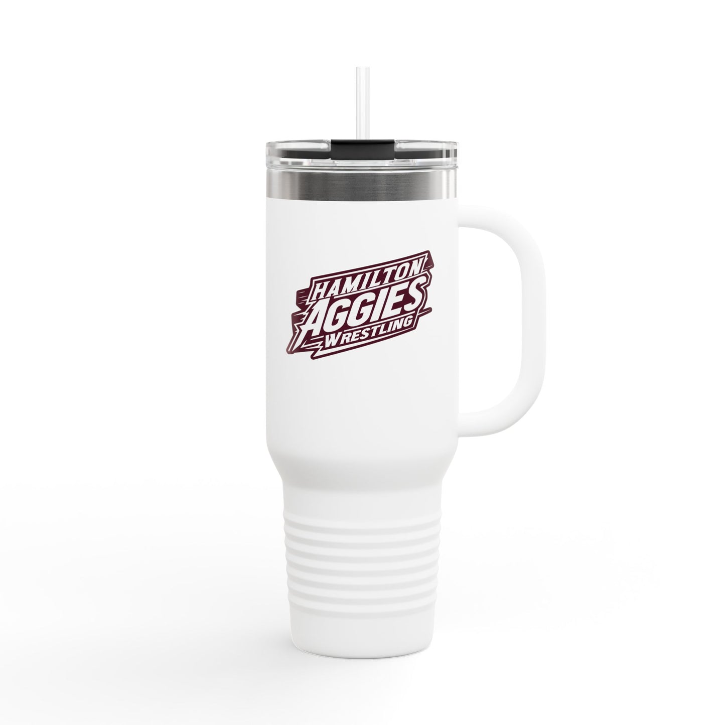 40oz Insulated Tumbler \ Hamilton Aggies Wrestling \ HAW1