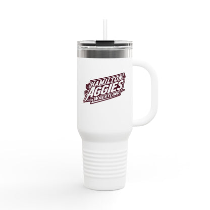 40oz Insulated Tumbler \ Hamilton Aggies Wrestling \ HAW1