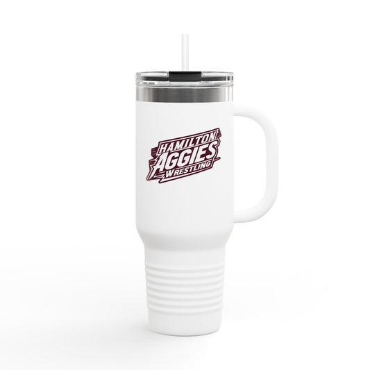 40oz Insulated Tumbler \ Hamilton Aggies Wrestling \ HAW1