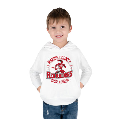 Toddler Hoodie Sweatshirt \ Marion County Red Raiders Cross-Country \ MCCC2