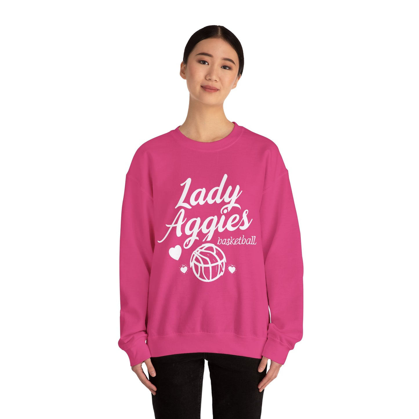 Adult Crewneck Sweatshirt \ Hamilton Aggies Basketball \ HABBG2